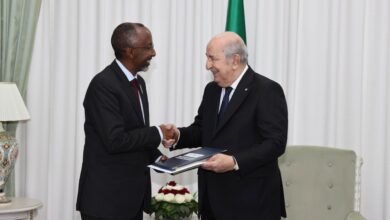 رئيس الجمهورية يتلقى رسالة من نظيره الصومالي