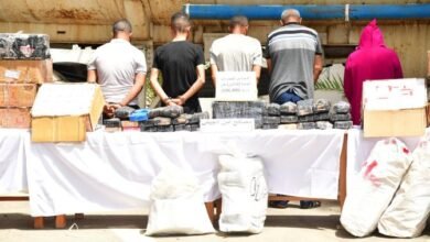 تفكيك شبكة إجرامية وحجز كميات ضخمة من المخدرات